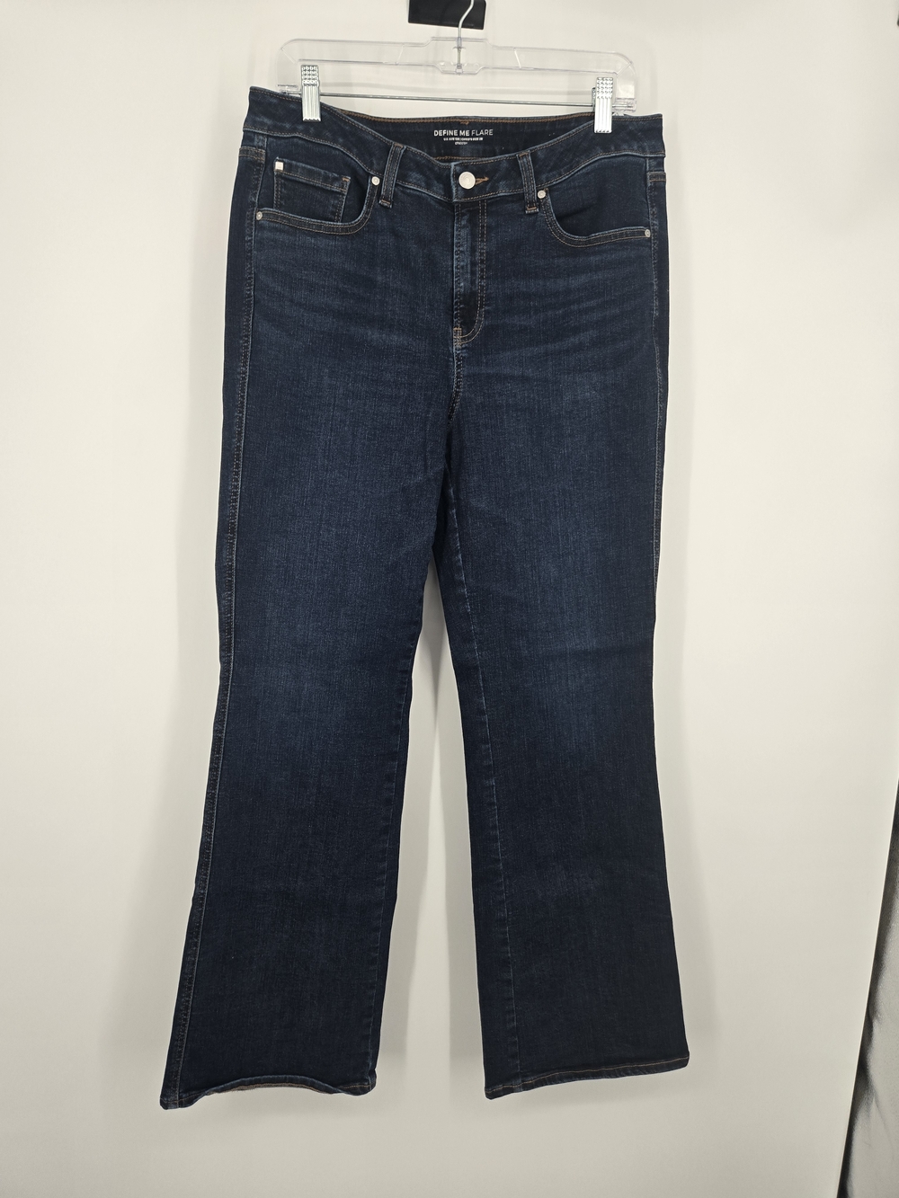 Chico's Define Me Flare Denim Blue Jeans Size 2 (12R) 7851